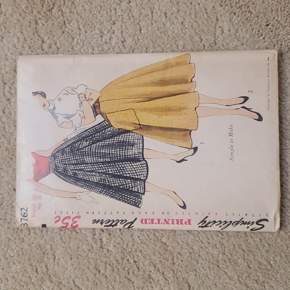 Vintage pattern Simplicityb3762